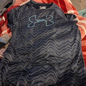 Under Armour Navy Blue Wave Pattern T-Shirt
